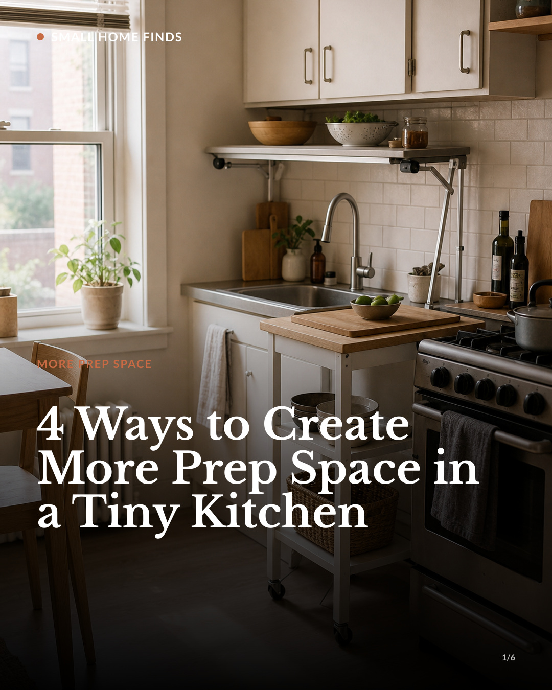 More prep space in a tiny kitchen