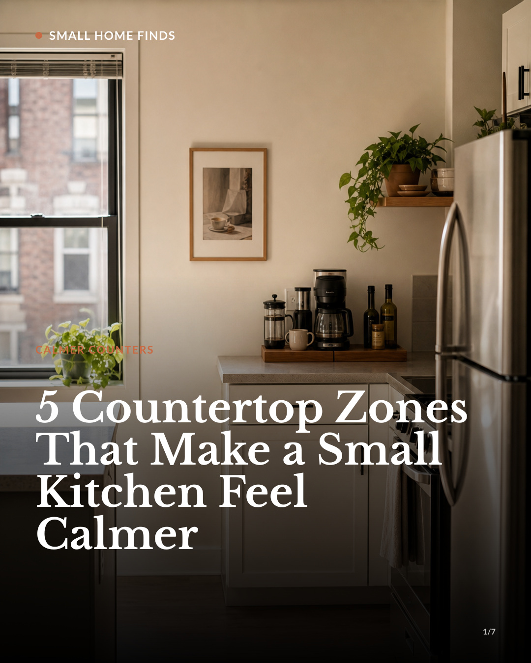 Calmer kitchen countertop zones