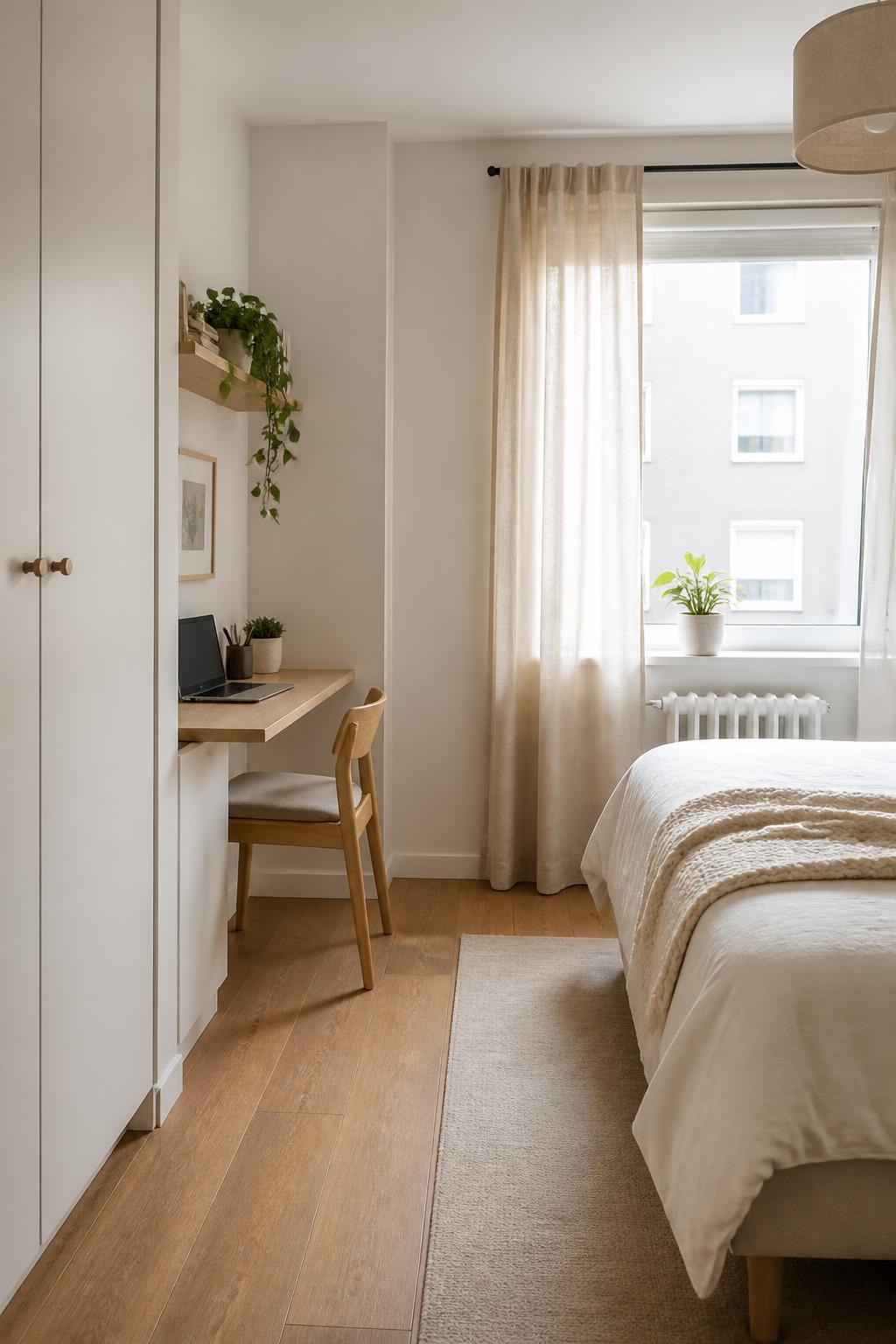 Workspace in a small bedroom