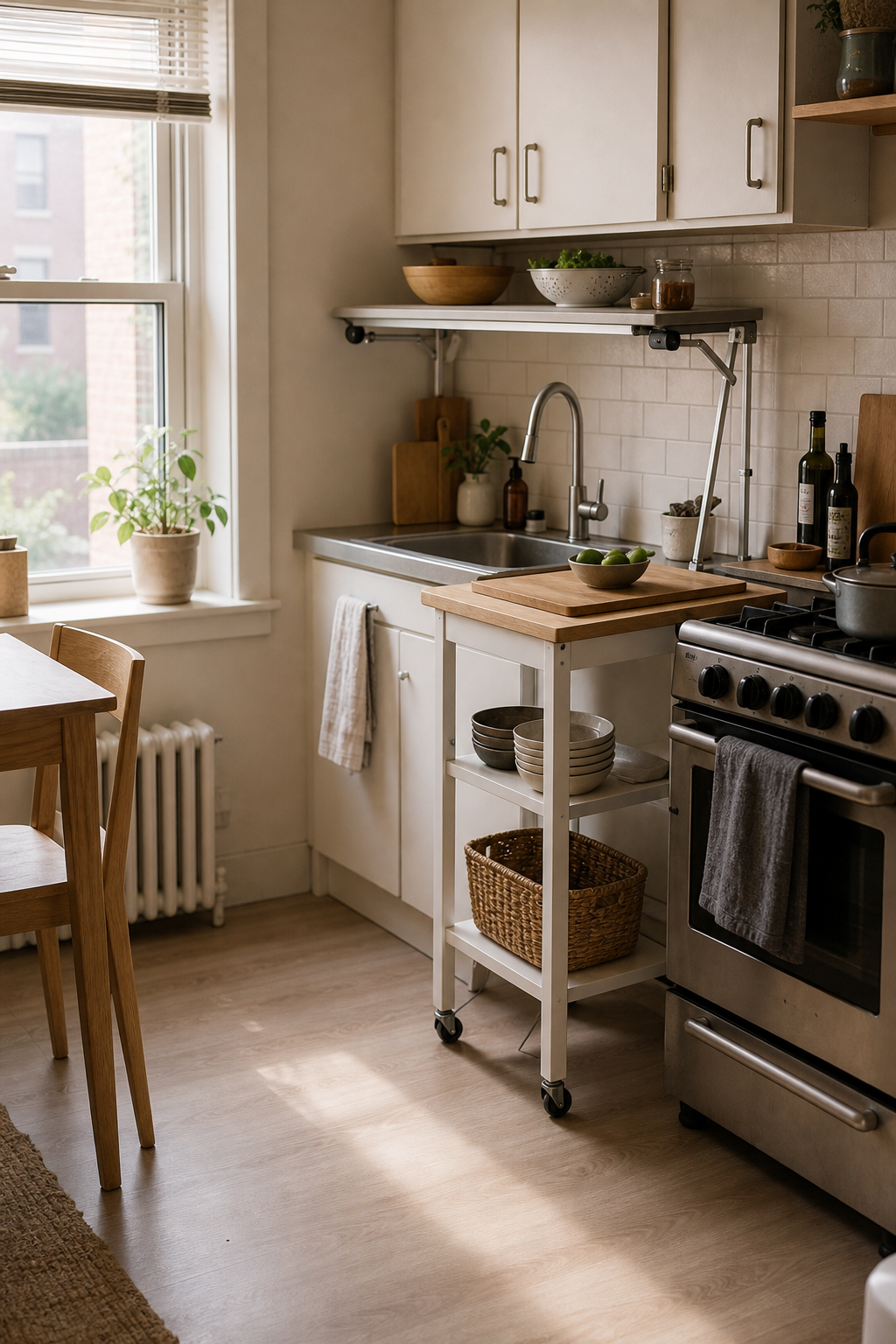 4 Ways to Create More Prep Space in a Tiny Kitchen