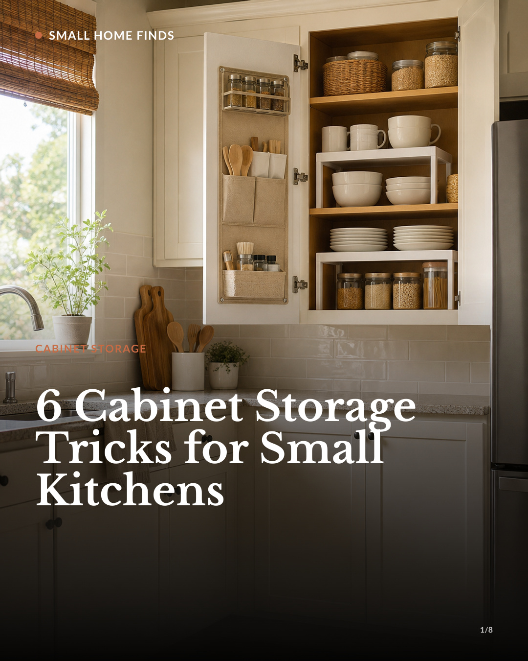 Small kitchen cabinet storage